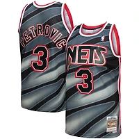 Men's Mitchell & Ness Drazen Petrovic Black New Jersey Nets 1990/91 Hardwood Classics Reload 3.0 Swingman Jersey