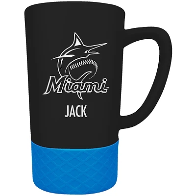 Miami Marlins Team Logo 16oz. Personalized Laser Etched Jump Mug