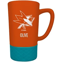 San Jose Sharks Team Logo 16oz. Personalized Laser Etched Jump Mug