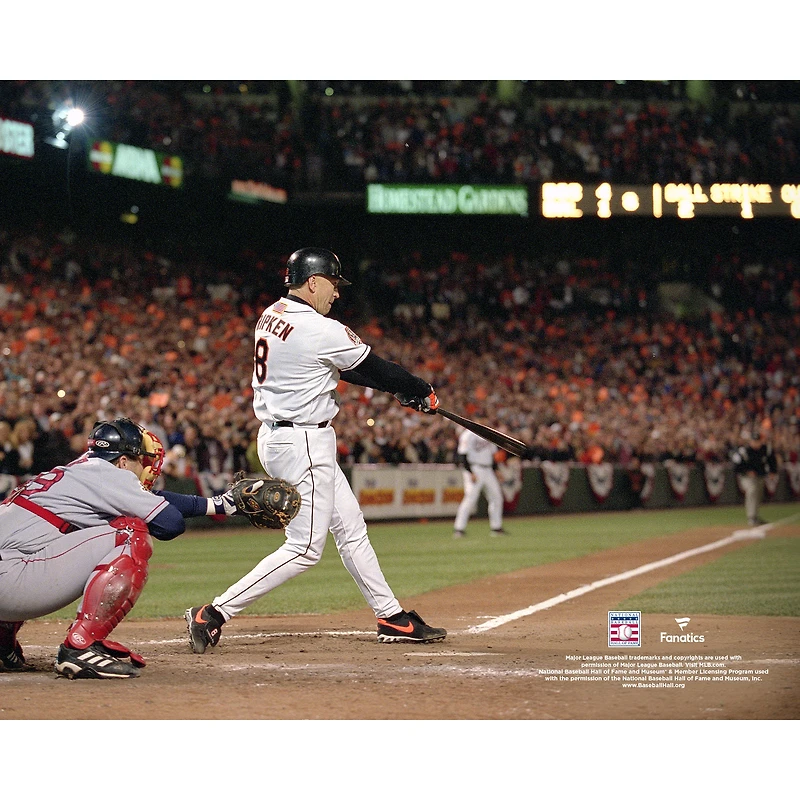 Cal Ripken Jr. Baltimore Orioles Unsigned Swings at Bat in Last Career Game Photograph