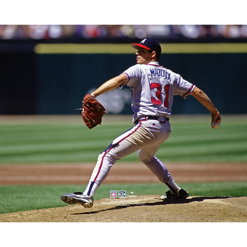 Greg Maddux Atlanta Braves Unsigned Pitches During 1995 Season vs. San Francisco Giants Photograph