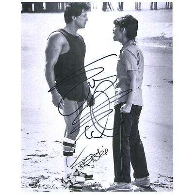 Sylvester Stallone & Talia Shire Rocky III Multi-Signed 16" x 20" on the Beach Photograph