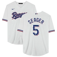 Corey Seager White Texas Rangers Autographed Nike Replica Jersey