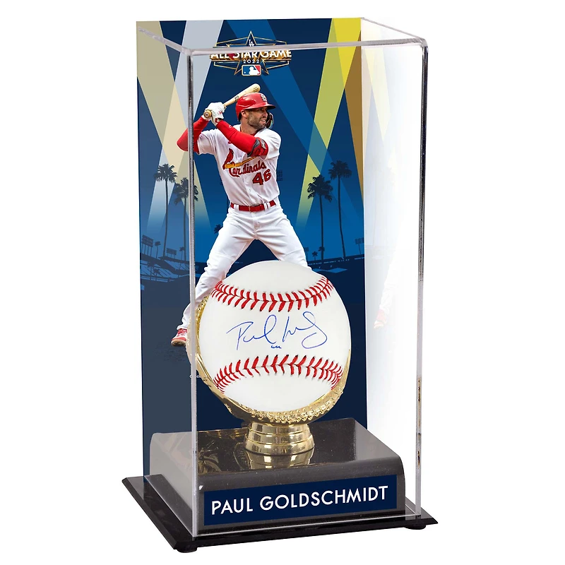 Paul Goldschmidt St. Louis Cardinals Autographed Baseball and 2022 MLB All-Star Game Gold Glove Display Case with Image