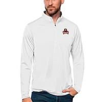Men's Antigua White Albany FireWolves Tribute Quarter-Zip Pullover Top