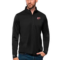 Men's Antigua Black Buffalo Bandits Tribute Quarter-Zip Pullover Top