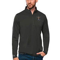 Men's Antigua Charcoal San Diego Seals Tribute Quarter-Zip Pullover Top