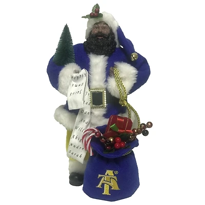 Blue North Carolina A&T Aggies 12'' Santa