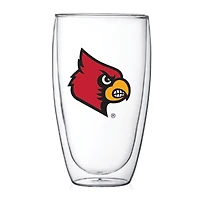 Louisville Cardinals 15oz. Double Wall Thermo Glass