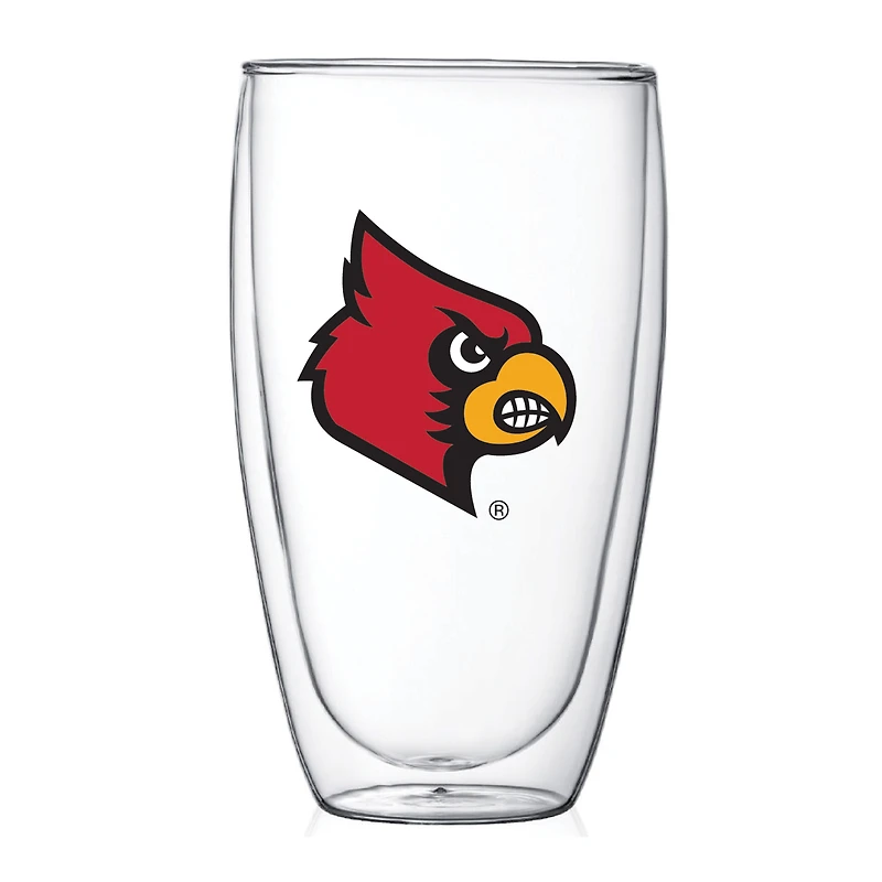 Louisville Cardinals 15oz. Double Wall Thermo Glass