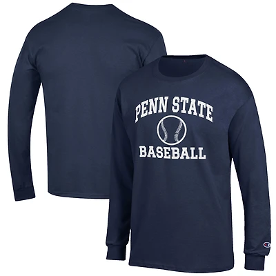 Men's Champion Navy Penn State Nittany Lions Baseball Icon Long Sleeve T-Shirt