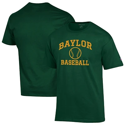 Men's Champion Green Baylor Bears Baseball Icon T-Shirt