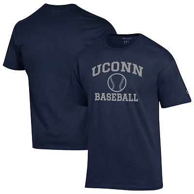 Men's Champion Navy UConn Huskies Baseball Icon T-Shirt