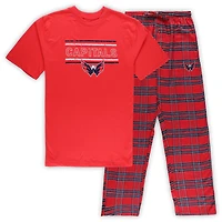 Men's Red Washington Capitals Big & Tall T-Shirt & Pajama Pants Sleep Set