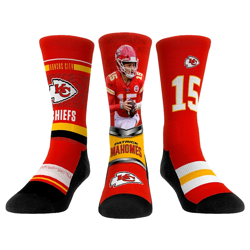 Youth Rock Em Socks Patrick Mahomes Kansas City Chiefs 3-Pack Crew Socks Set