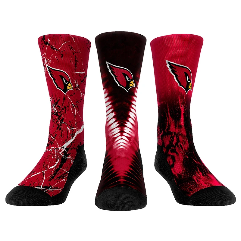 Youth Rock Em Socks Arizona Cardinals 3-Pack Crew Socks Set
