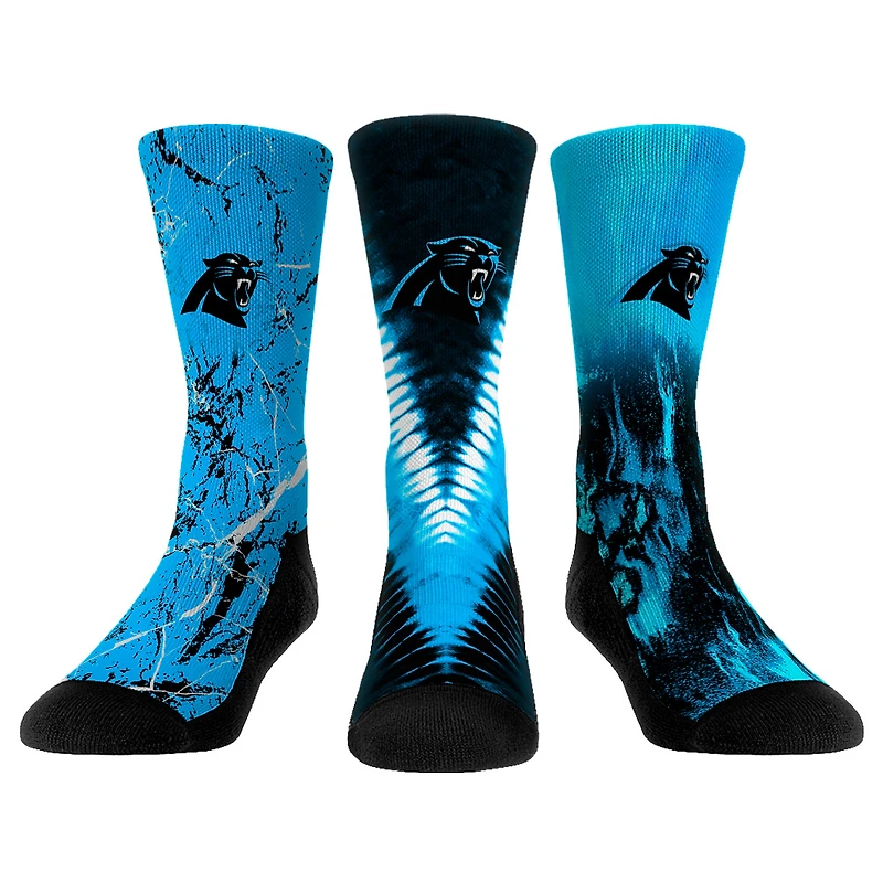Youth Rock Em Socks Carolina Panthers 3-Pack Crew Socks Set