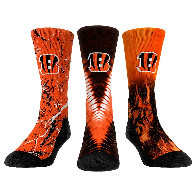 Youth Rock Em Socks Cincinnati Bengals 3-Pack Crew Socks Set