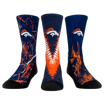 Youth Rock Em Socks Denver Broncos 3-Pack Crew Socks Set