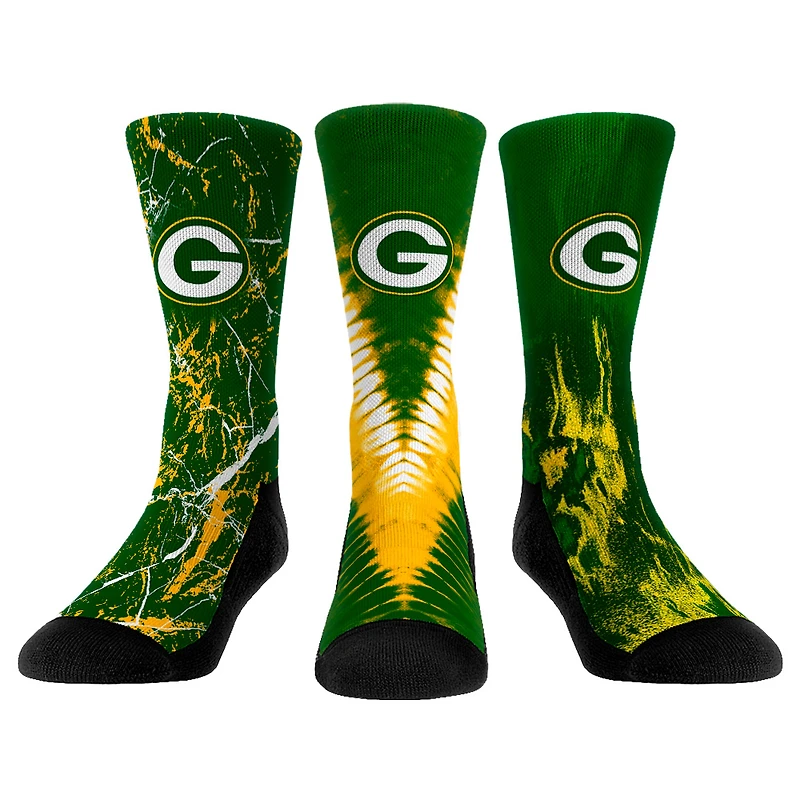 Youth Rock Em Socks Green Bay Packers 3-Pack Crew Socks Set