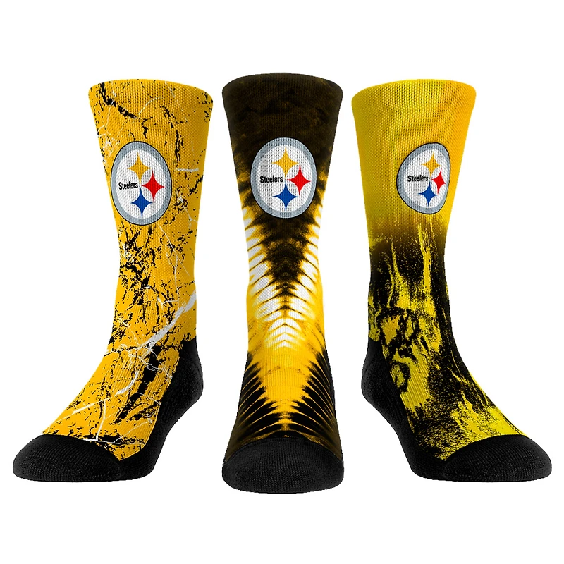 Youth Rock Em Socks Pittsburgh Steelers 3-Pack Crew Socks Set