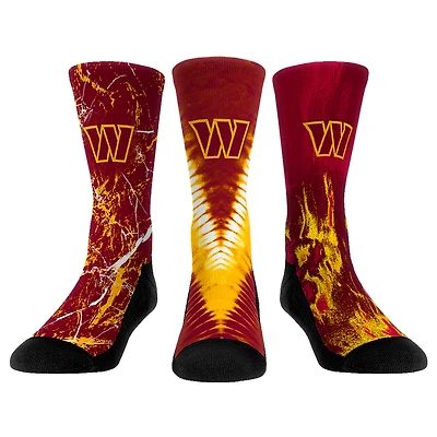 Youth Rock Em Socks Washington Commanders 3-Pack Crew Socks Set
