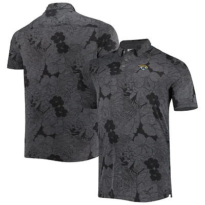 Men's Tommy Bahama Black Jacksonville Jaguars Big & Tall Miramar Blooms Polo