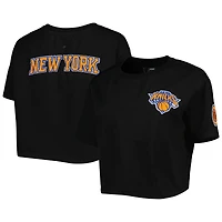 Women's Pro Standard Black New York Knicks Classics Boxy T-Shirt