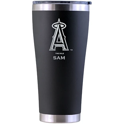 Los Angeles Angels Personalized 30oz. Laser Etched Black Tumbler