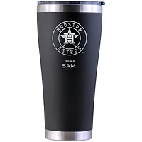 Houston Astros Personalized 30oz. Laser Etched Black Tumbler