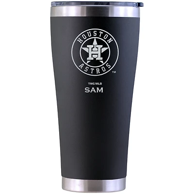 Houston Astros Personalized 30oz. Laser Etched Black Tumbler