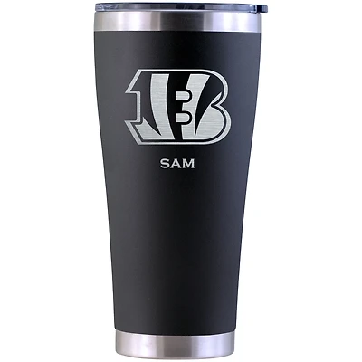 Cincinnati Bengals Personalized 30oz. Laser Etched Black Tumbler