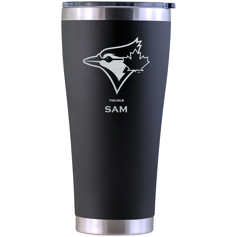 Toronto Blue Jays Personalized 30oz. Laser Etched Black Tumbler