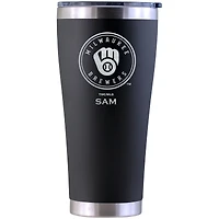 Milwaukee Brewers Personalized 30oz. Laser Etched Black Tumbler