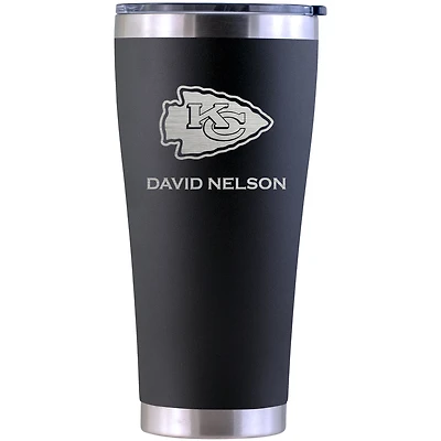 Kansas City Chiefs Personalized 30oz. Laser Etched Black Tumbler