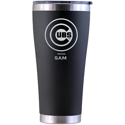 Chicago Cubs Personalized 30oz. Laser Etched Black Tumbler