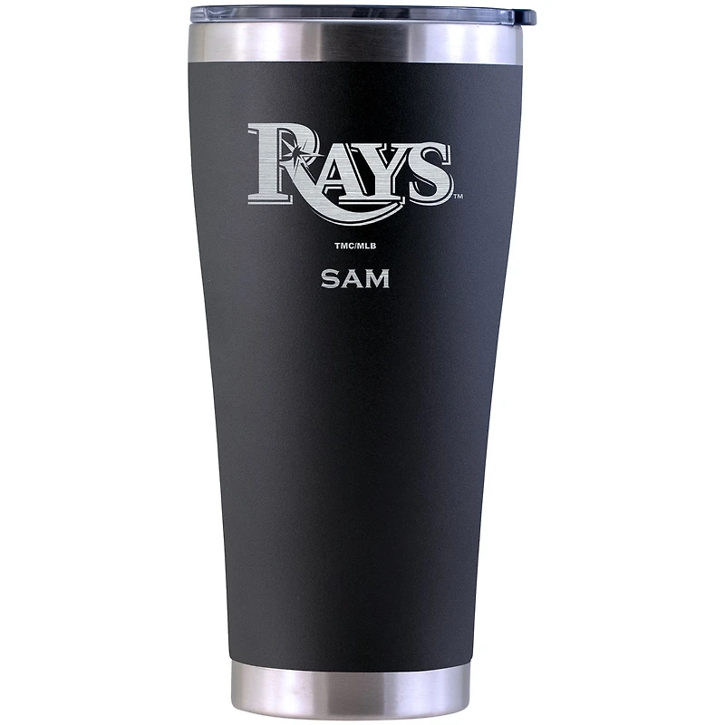 Tampa Bay Rays Personalized 30oz. Laser Etched Black Tumbler