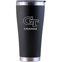 Georgia Tech Yellow Jackets Personalized 30oz. Laser Etched Black Tumbler