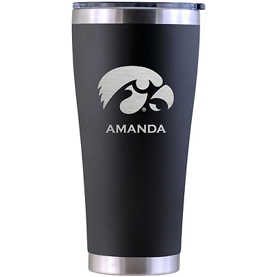 Iowa Hawkeyes Personalized 30oz. Laser Etched Black Tumbler