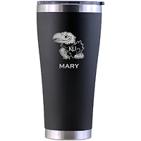 Kansas Jayhawks Personalized 30oz. Laser Etched Black Tumbler
