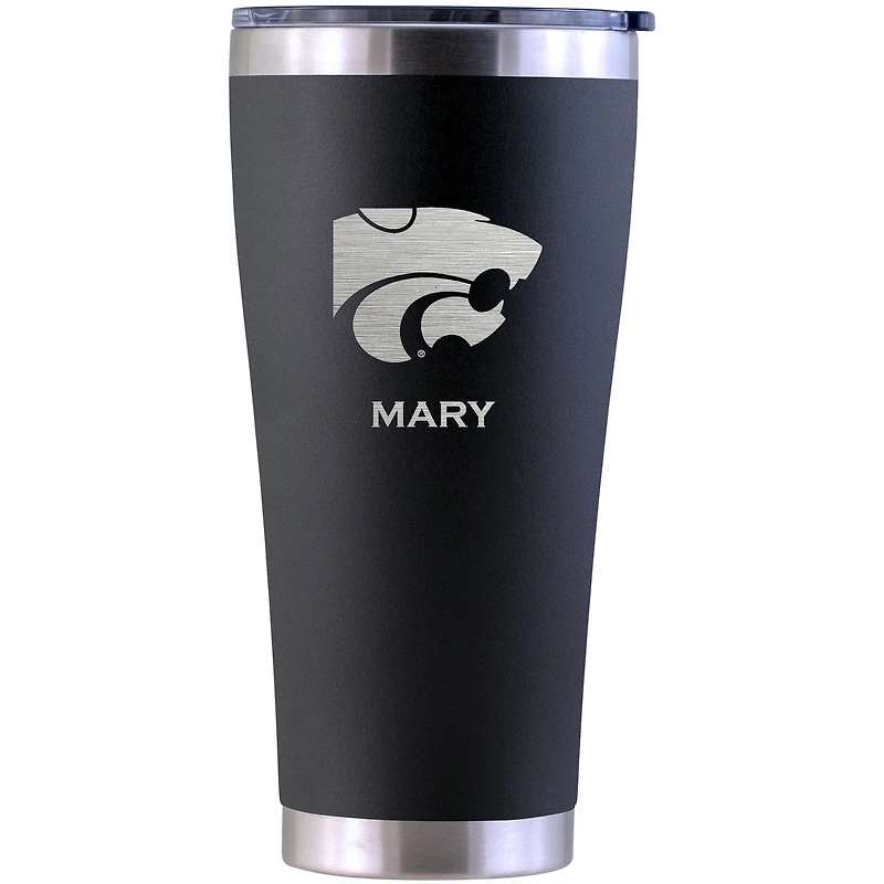 Kansas State Wildcats Personalized 30oz. Laser Etched Black Tumbler