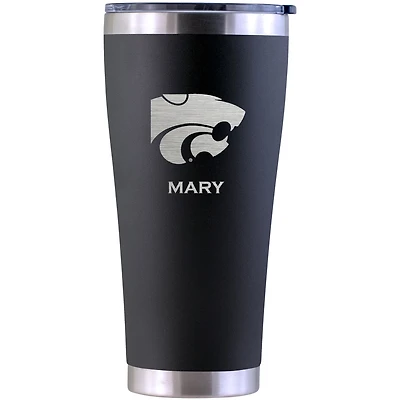 Kansas State Wildcats Personalized 30oz. Laser Etched Black Tumbler