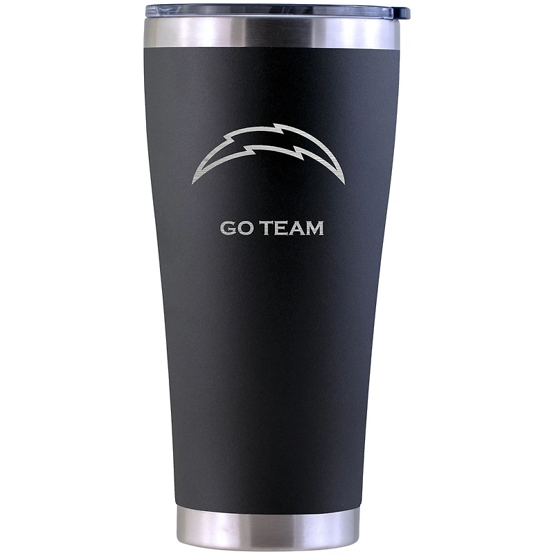 Los Angeles Chargers Personalized 30oz. Laser Etched Black Tumbler