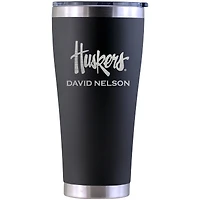 Nebraska Huskers Personalized 30oz. Laser Etched Black Tumbler
