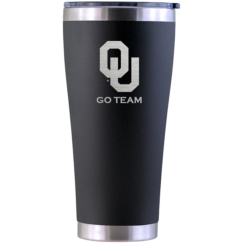 Oklahoma Sooners Personalized 30oz. Laser Etched Black Tumbler