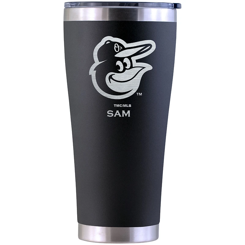 Baltimore Orioles Personalized 30oz. Laser Etched Black Tumbler