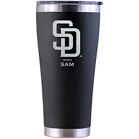 San Diego Padres Personalized 30oz. Laser Etched Black Tumbler