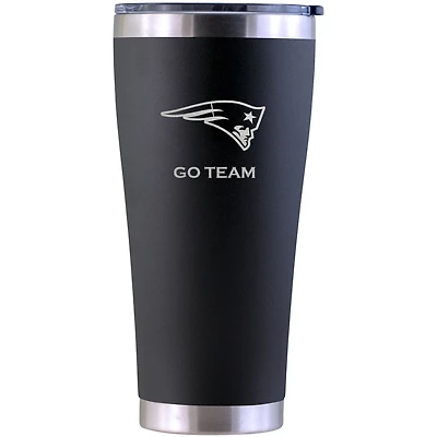 New England Patriots Personalized 30oz. Laser Etched Black Tumbler