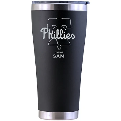 Philadelphia Phillies Personalized 30oz. Laser Etched Black Tumbler
