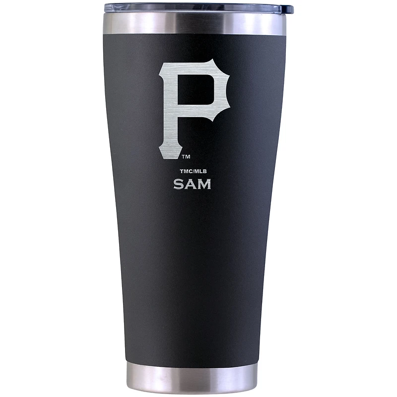 Pittsburgh Pirates Personalized 30oz. Laser Etched Black Tumbler